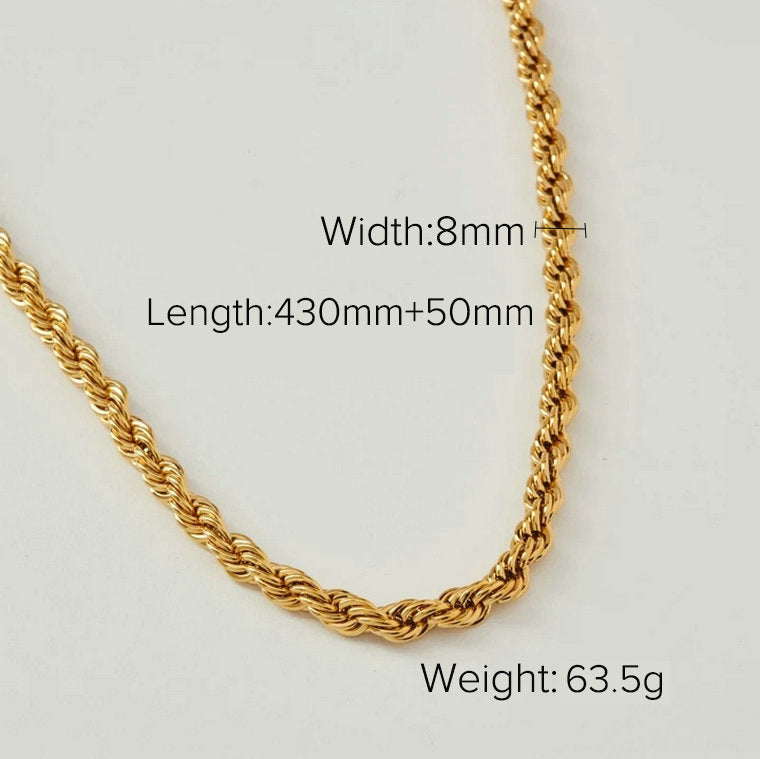 JDN20 Chain Necklace Snake Chain Paper Clip Chain Necklace for Women