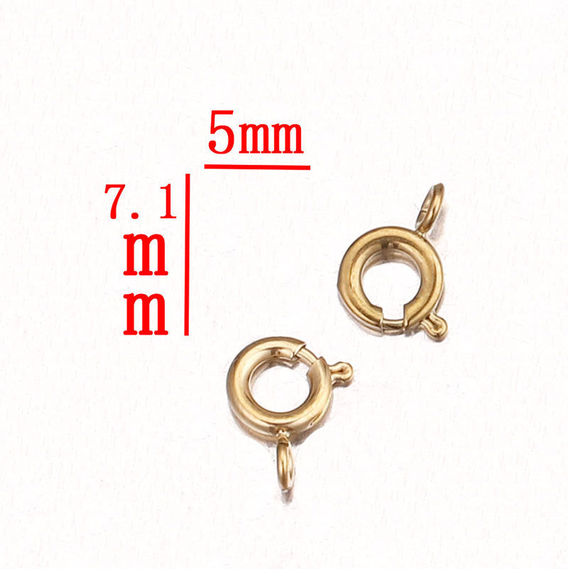 CL06 Spring Ring Clasp Two Colors Two Size Clasps for DIY Jewelry Making