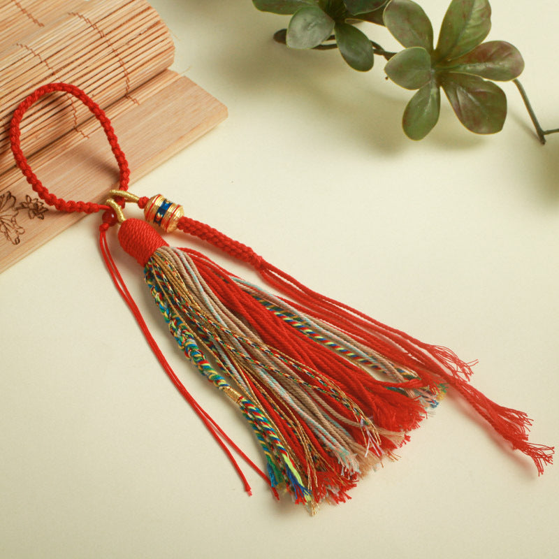 ST14 20cm Tassels 6 Colors Dangling Tassels Beading Car Hanger Key Hanger Necklace Tassels