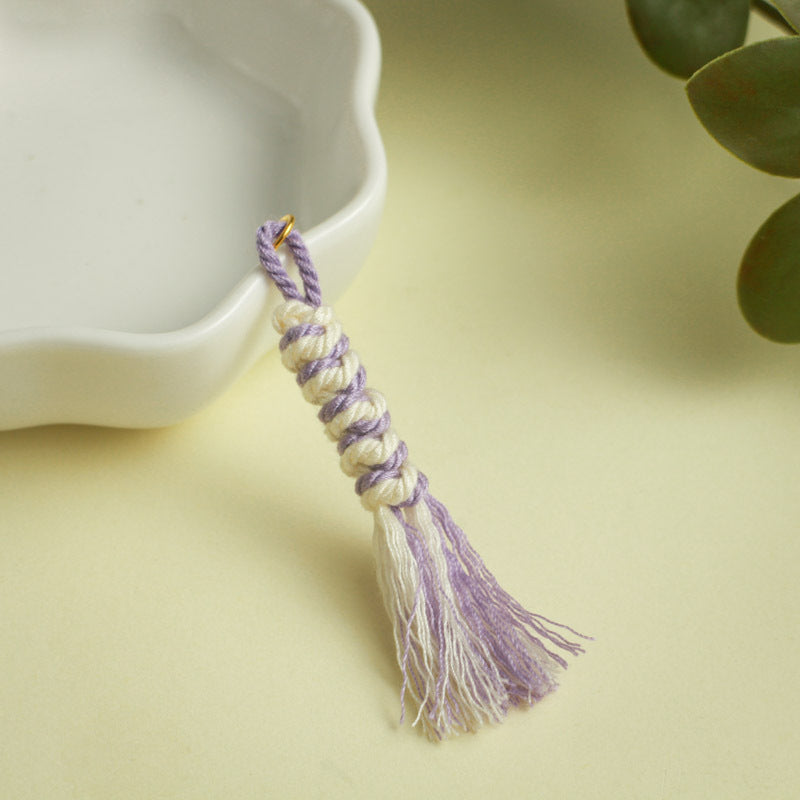 ST15 6cm Tassels Mini Size Small Tassels Open Ring 5mm Cotton String Tassels DIY accessories for Bracelet Jewelry