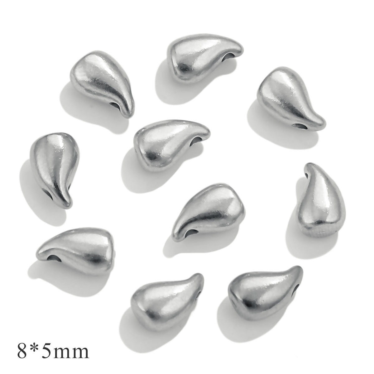 SPC30 Heart Shape Charms Beads Stainless Steel DIY Spacer Beads for Bracelet Necklace DIY Accessories