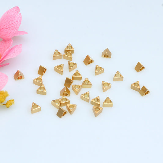 SPC12 Triangle Spacer Beads Charms Beads DIY Accessories for Jewelry Bracelet Necklace Design