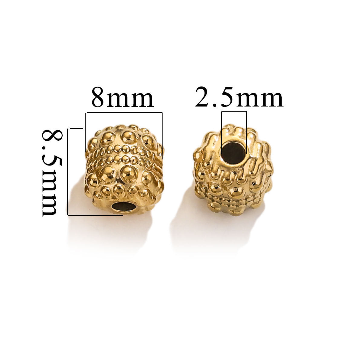 SPC49 Spacer Charms Beads Donut Barrel Carved Shape Beads for DIY Bracelet