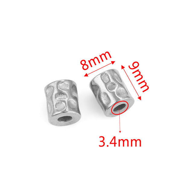 SPC75 Stainless Steel Spacer Beads Barrel Shape Charm Beads for DIY Jewelry