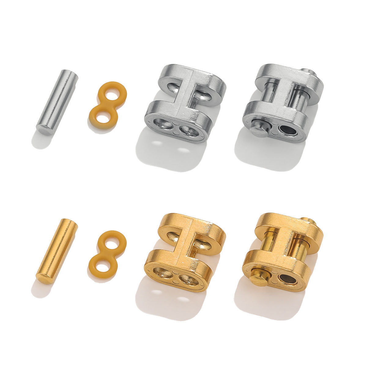 CL08 Silicone Connecter set for String Bracelet Stainless Steel 18K Golden Color Accessories