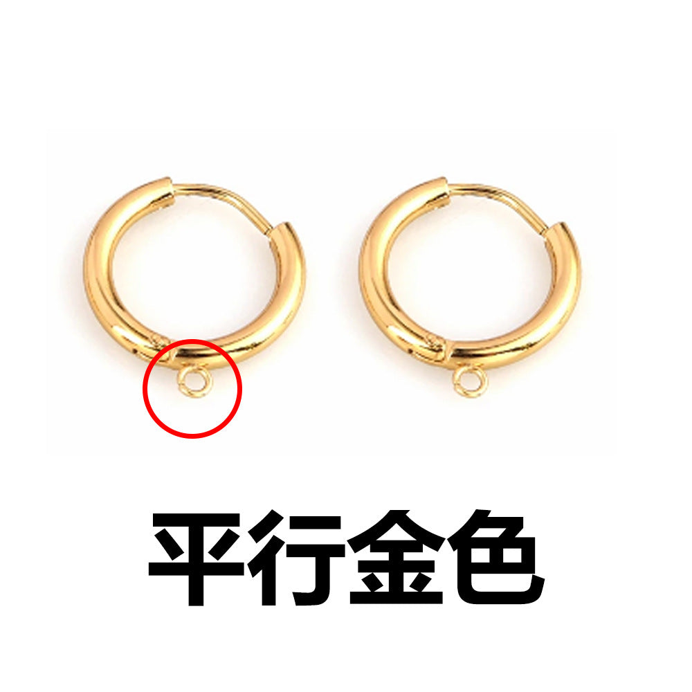 EH02 Huggie Earring Hook Circel Ring Stainless Steel Earring Accessories