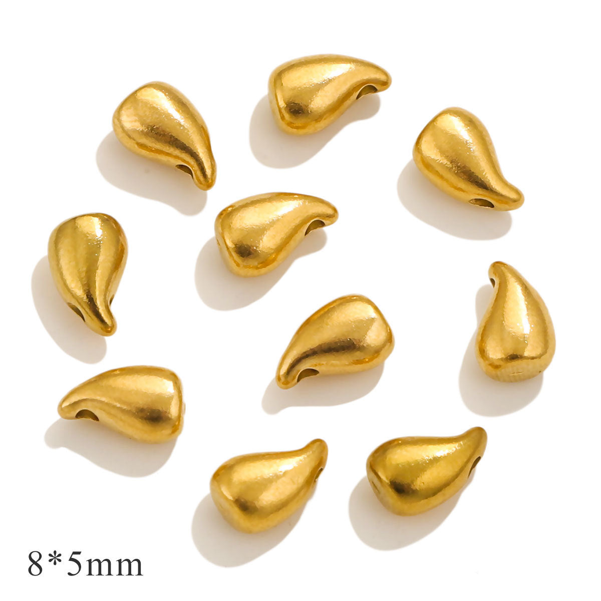 SPC30 Heart Shape Charms Beads Stainless Steel DIY Spacer Beads for Bracelet Necklace DIY Accessories