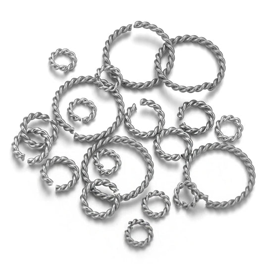 JR01 Jump Ring Open Twist Jump Ring for Jewellery DIY Bracelet Necklace Open Jump Ring for DIY