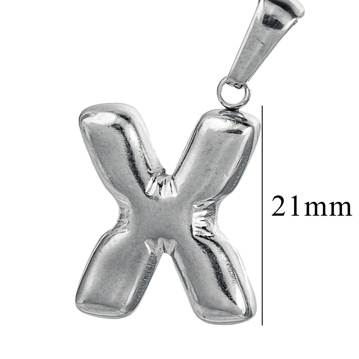 PD12 Puff Letter Pendant with Hook Stainless Steel No Tarnish Waterproof Golden Color Pendant