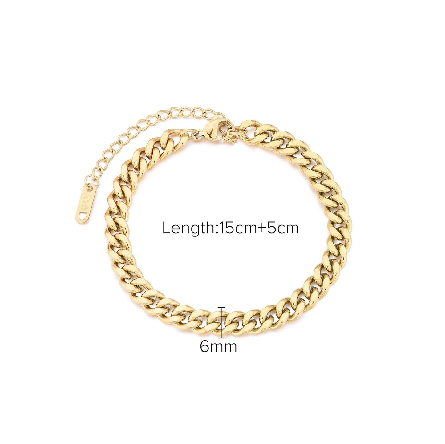 JDB201051 Vintage Style Stainless Steel Cuban Link Bracelet for Women