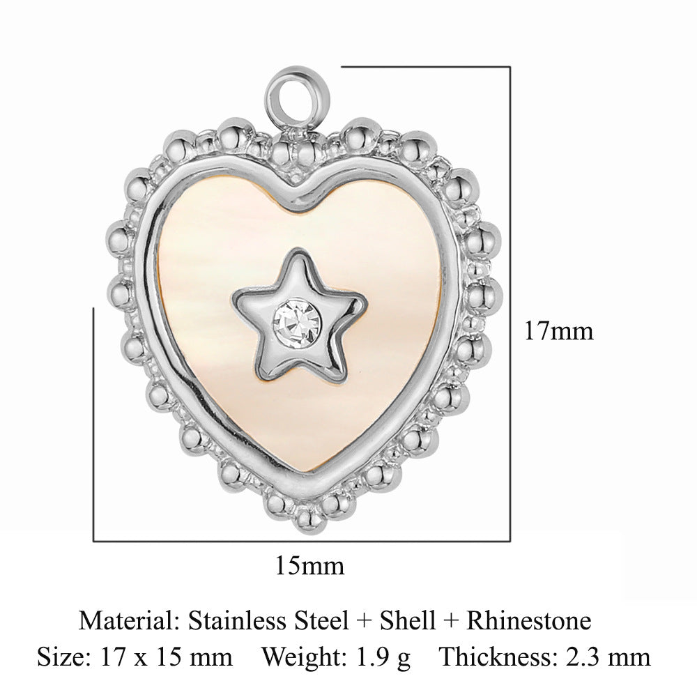 PD05 Heart Shape Pendant with Evil Eyes Design all Shapes Heart DIY Charms Pendant for Bracelet Necklace DIY Accessories