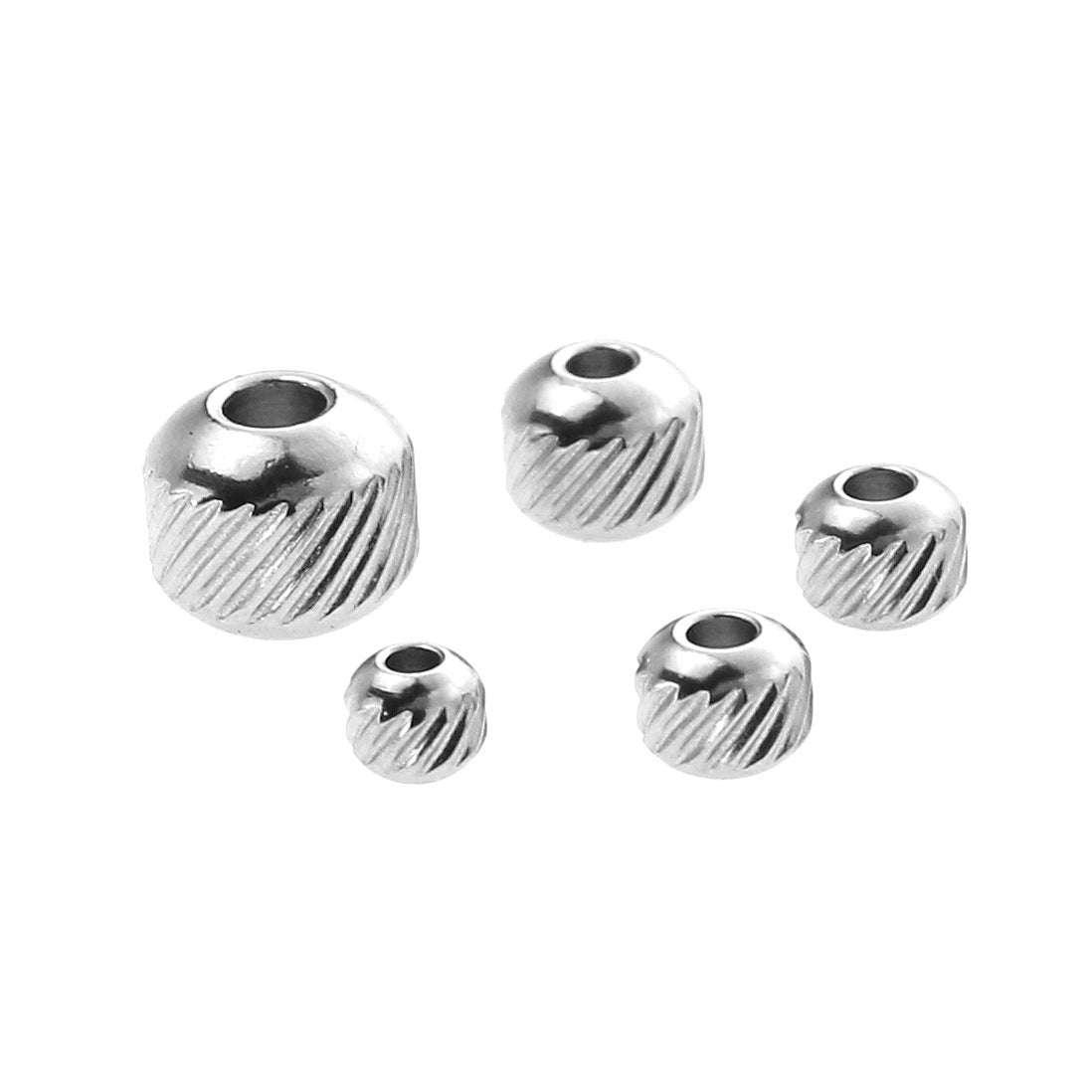 SPC74 Stainless Steel Barrel Shape Spacer Beads Charms Beads for DIY Bracelet Jewelry Accessories