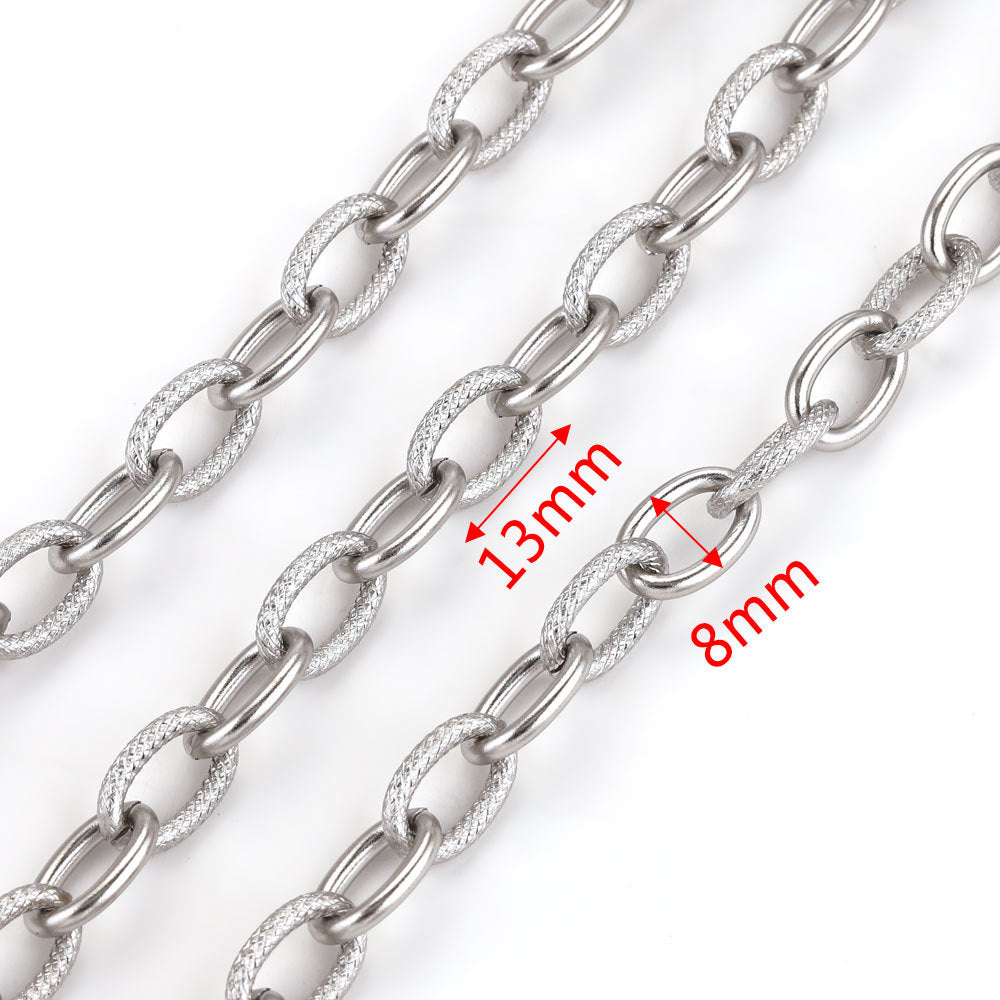 CH09 One Meter White Golden Color Stainless Steel Chain for Necklace DIY 1 meter per bag