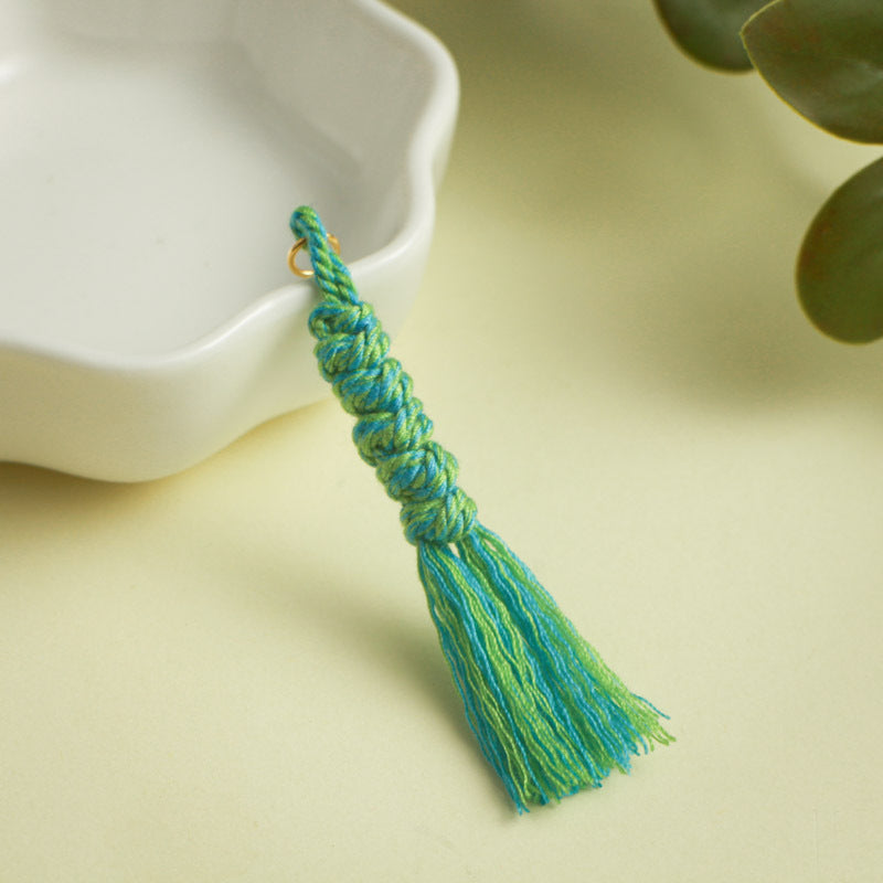 ST15 6cm Tassels Mini Size Small Tassels Open Ring 5mm Cotton String Tassels DIY accessories for Bracelet Jewelry