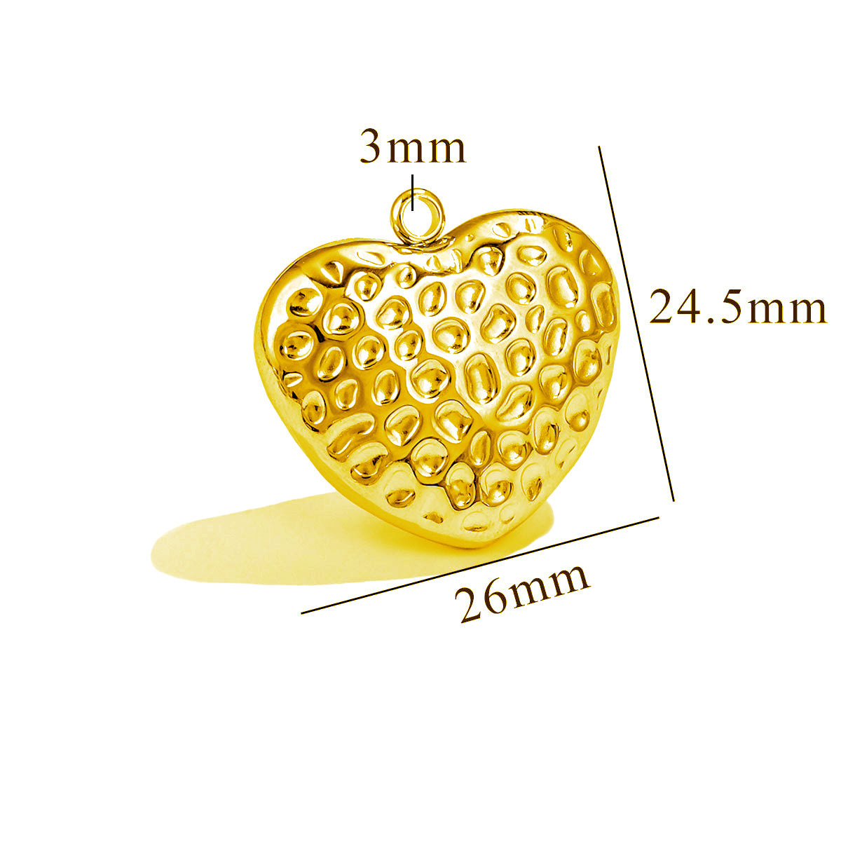 PD10 Stainless Steel Heart Shape Pendant for Necklace DIY