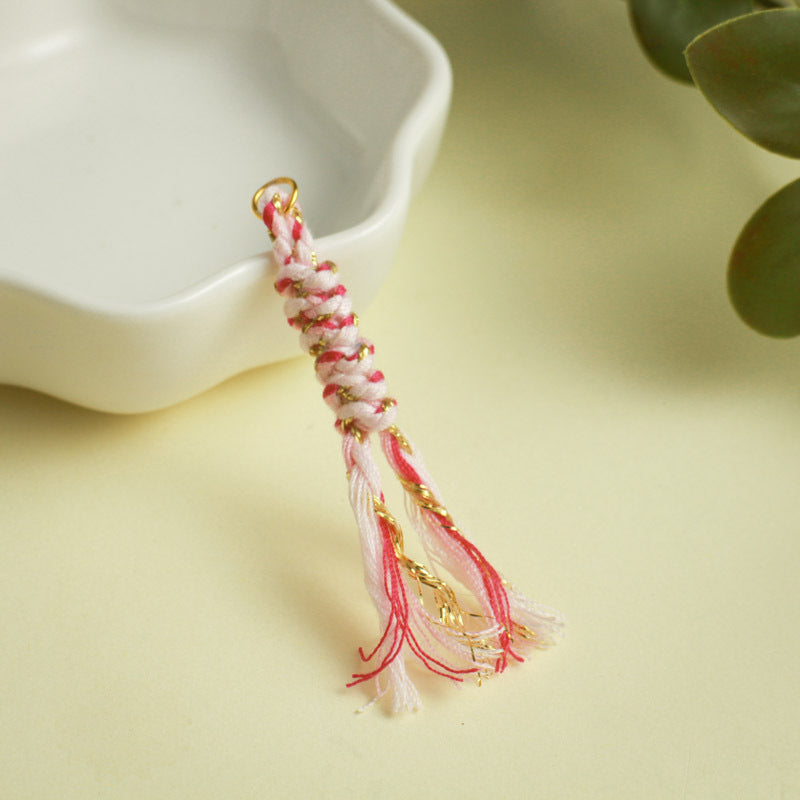 ST15 6cm Tassels Mini Size Small Tassels Open Ring 5mm Cotton String Tassels DIY accessories for Bracelet Jewelry