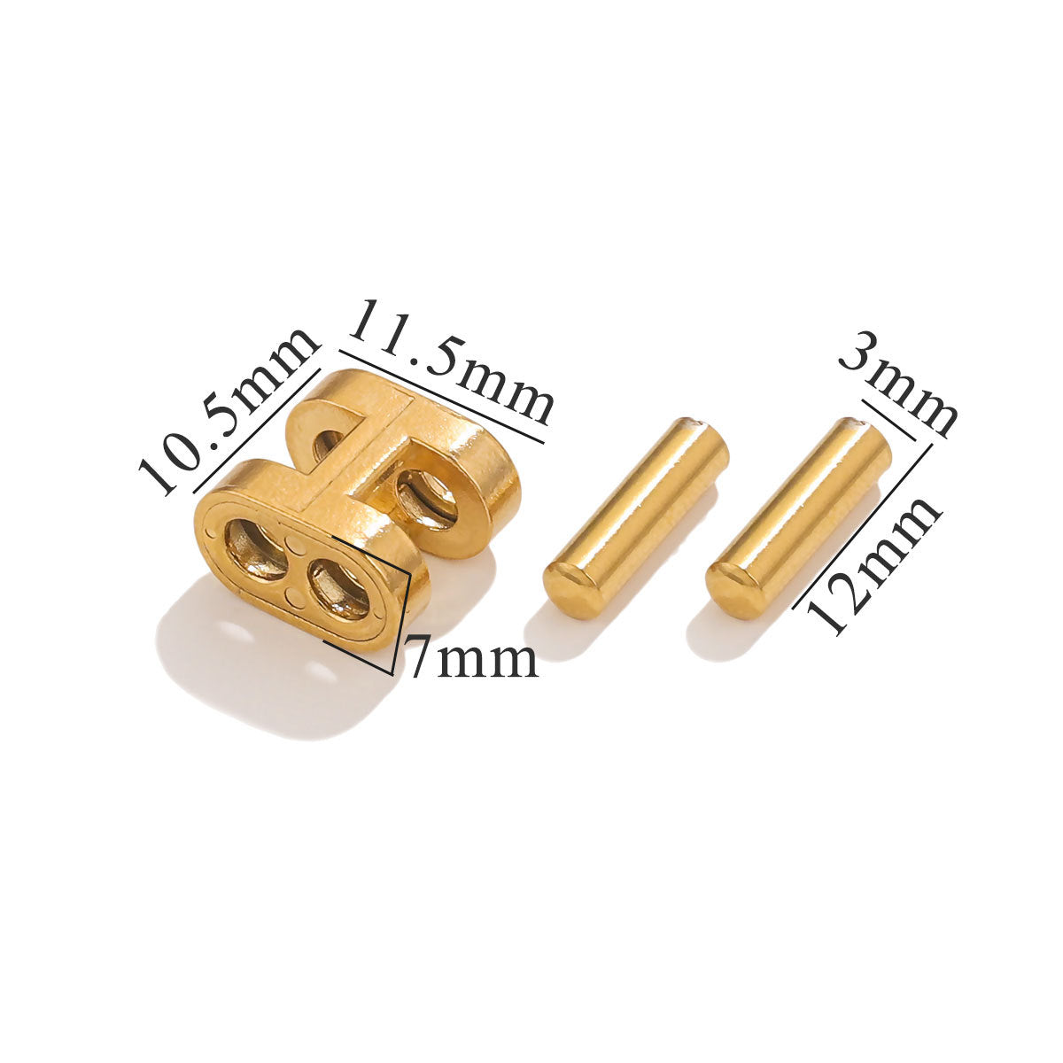 CL08 Silicone Connecter set for String Bracelet Stainless Steel 18K Golden Color Accessories