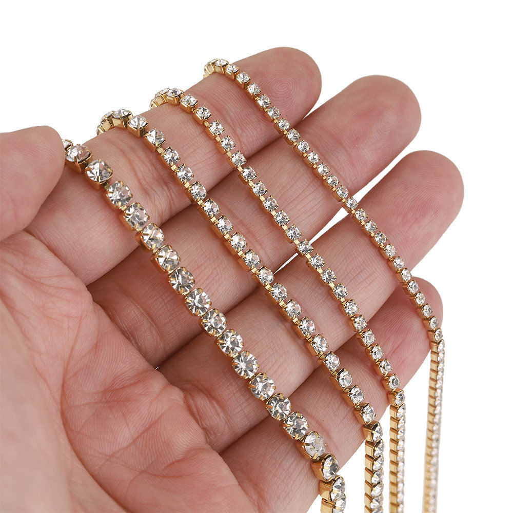 CH20 Stainless Steel Zirconia Diamond Box Chain for DIY Jewelry