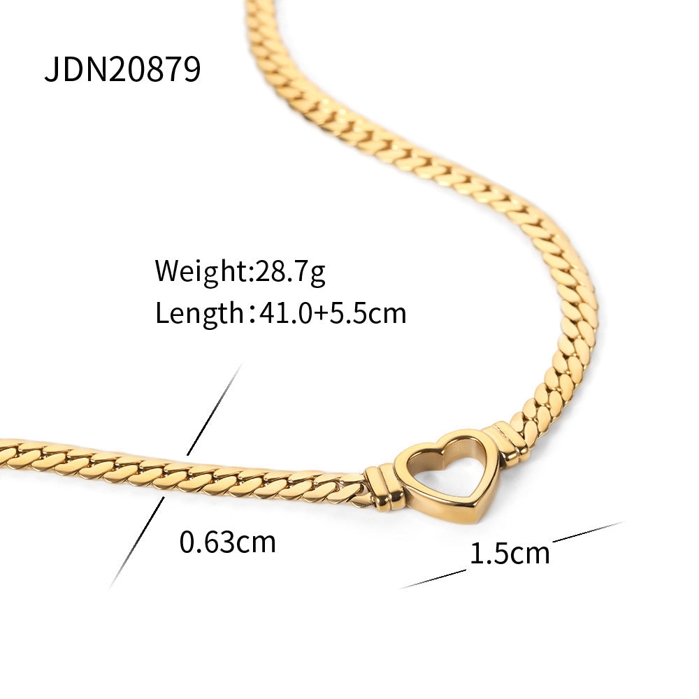 JDN20161 Stainless Steel Chain Necklace Paper Clip Chain Necklace for Women