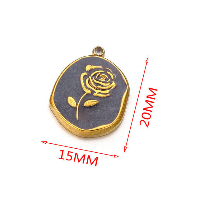 PD16 Flower Pendant Rose Pendant Tulips Pendant for DIY Jewelry Making