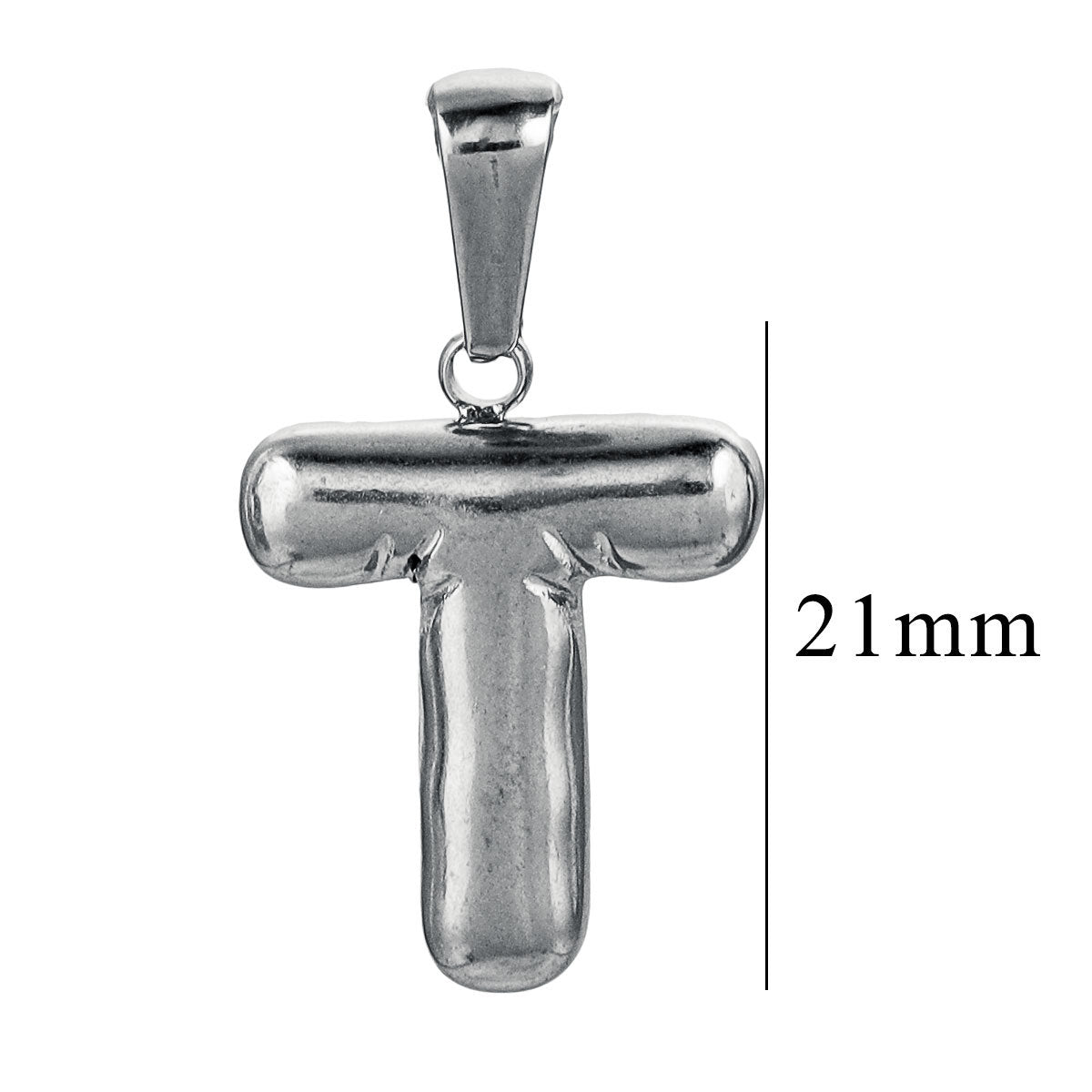 PD12 Puff Letter Pendant with Hook Stainless Steel No Tarnish Waterproof Golden Color Pendant