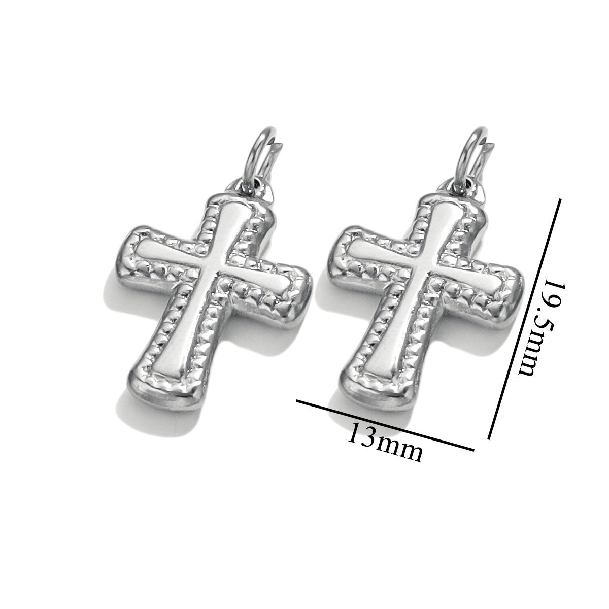 PD13 Stainless Steel Cross Pendant with hook Waterproof 18K Golden Color Pendant