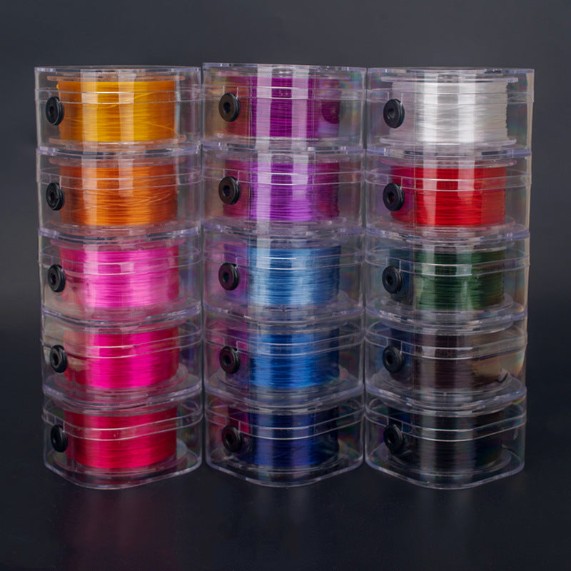 ST06 0.6mm 246ft/75m Elastic String with Organizing Box Stretch Cord for DIY Jewelry Making