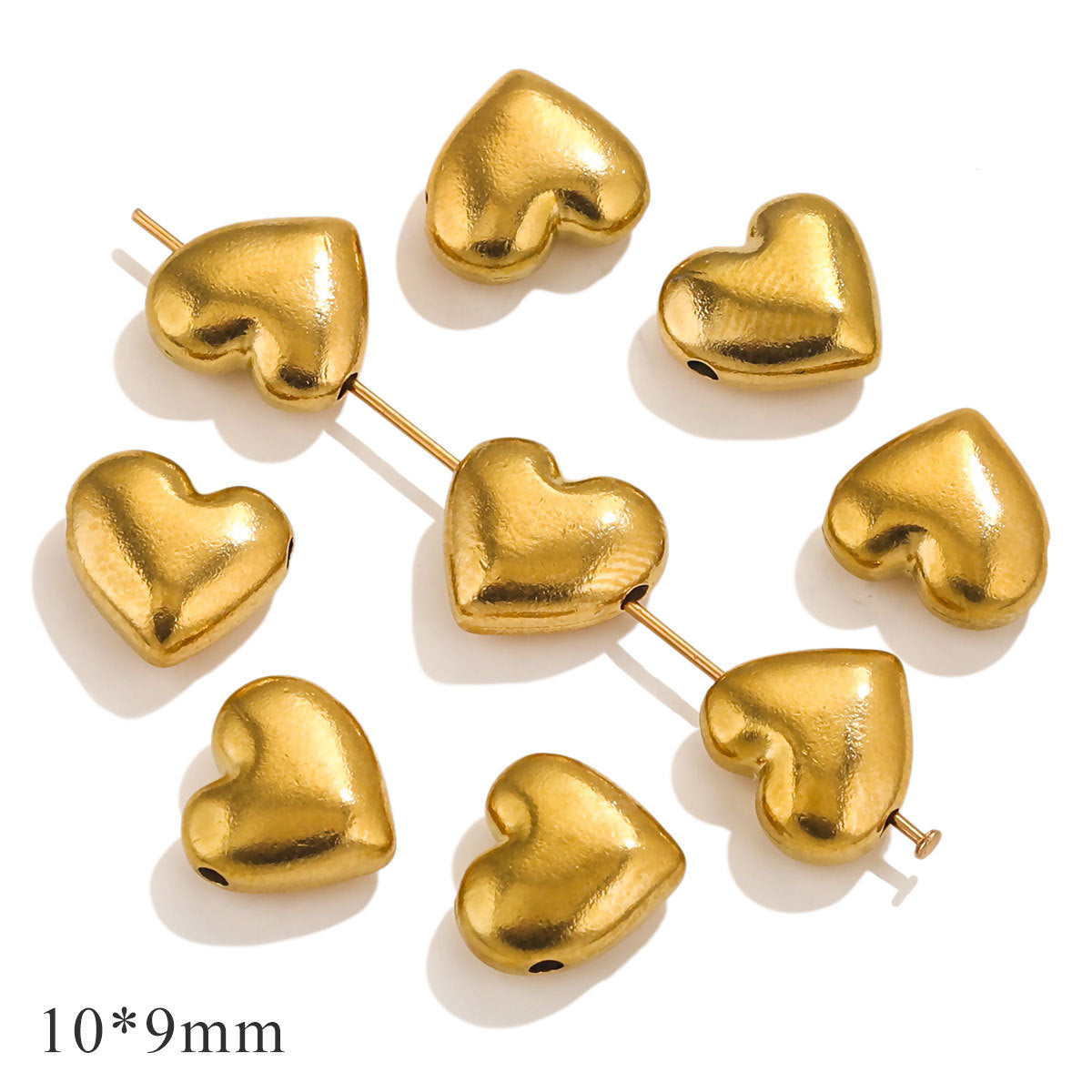 SPC30 Heart Shape Charms Beads Stainless Steel DIY Spacer Beads for Bracelet Necklace DIY Accessories