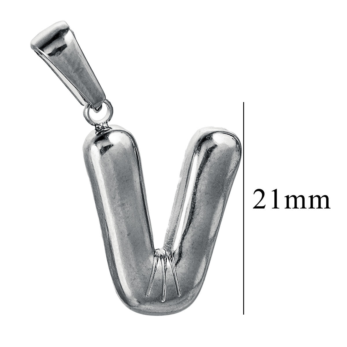 PD12 Puff Letter Pendant with Hook Stainless Steel No Tarnish Waterproof Golden Color Pendant