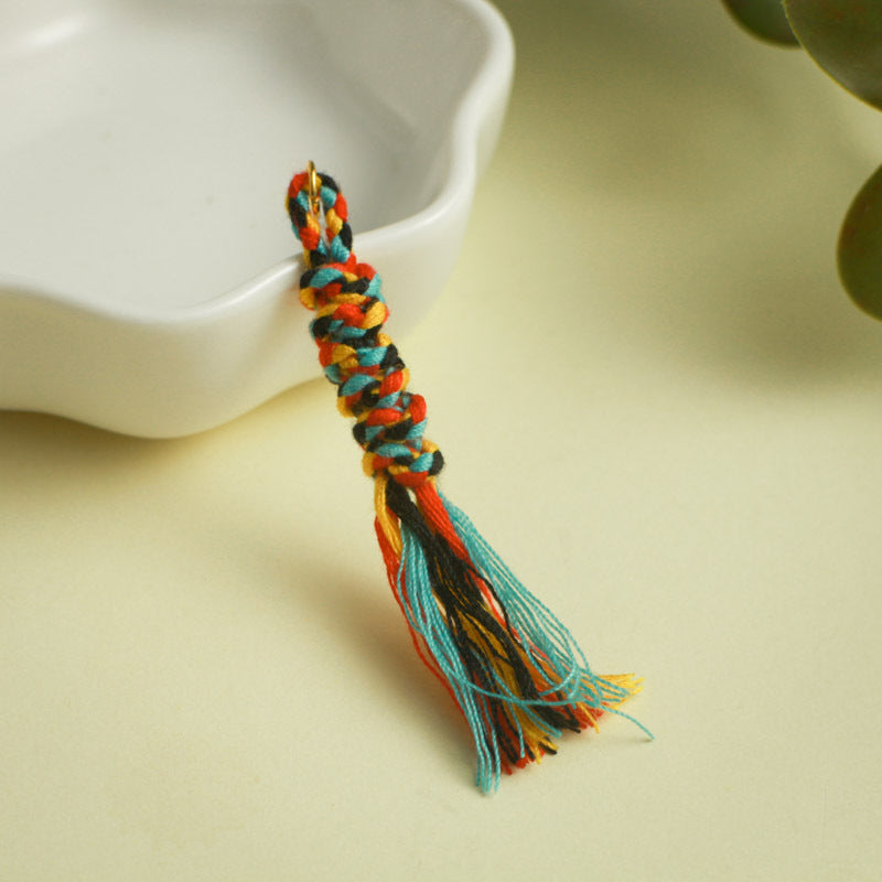 ST15 6cm Tassels Mini Size Small Tassels Open Ring 5mm Cotton String Tassels DIY accessories for Bracelet Jewelry