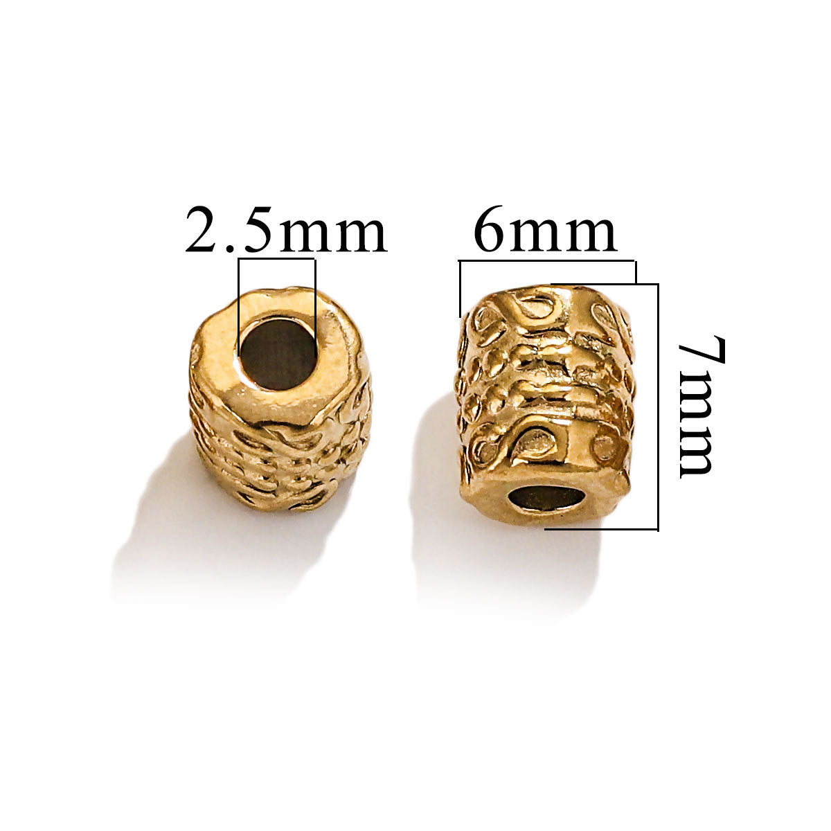 SPC49 Spacer Charms Beads Donut Barrel Carved Shape Beads for DIY Bracelet