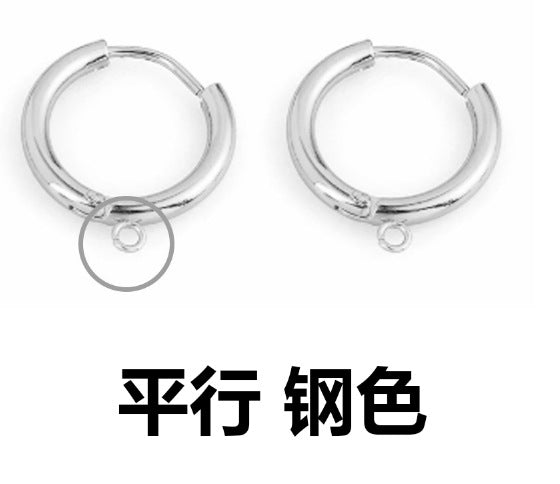 EH02 Huggie Earring Hook Circel Ring Stainless Steel Earring Accessories