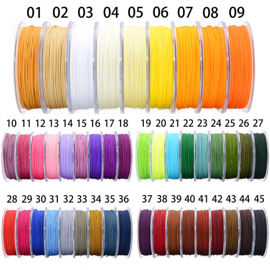 ST09 0.6mm 82ft/25m Nylon Beading String 47 Colors No Stretchy Cord for DIY Jewelry Making