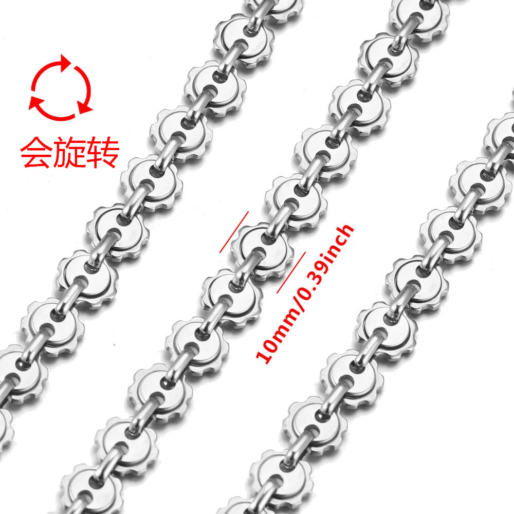 CH09 One Meter White Golden Color Stainless Steel Chain for Necklace DIY 1 meter per bag