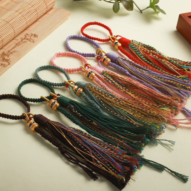 ST14 20cm Tassels 6 Colors Dangling Tassels Beading Car Hanger Key Hanger Necklace Tassels