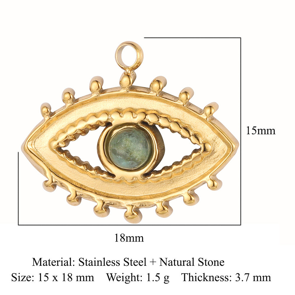 PD04 Evil Eyes Stainless Steel Pendants for DIY Charms Bracelets Necklace