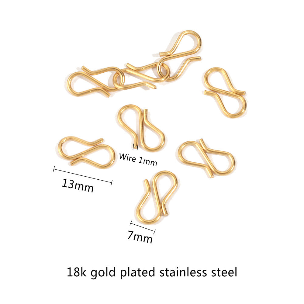 CL02 S Clasps for Chain Connection Fish hook Clasps for DIY Jewelry