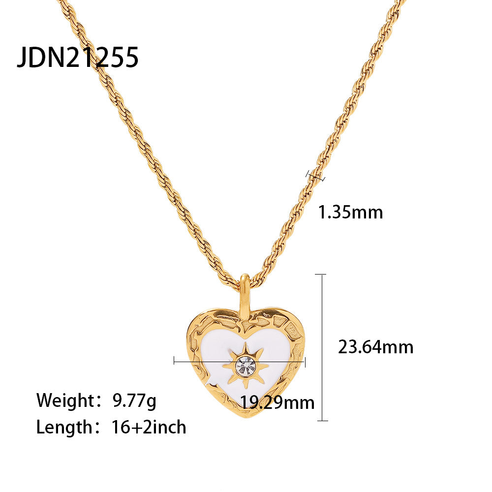 JDN2 Necklace Stainless Steel Women's Pendant Style Necklace no Tarnish